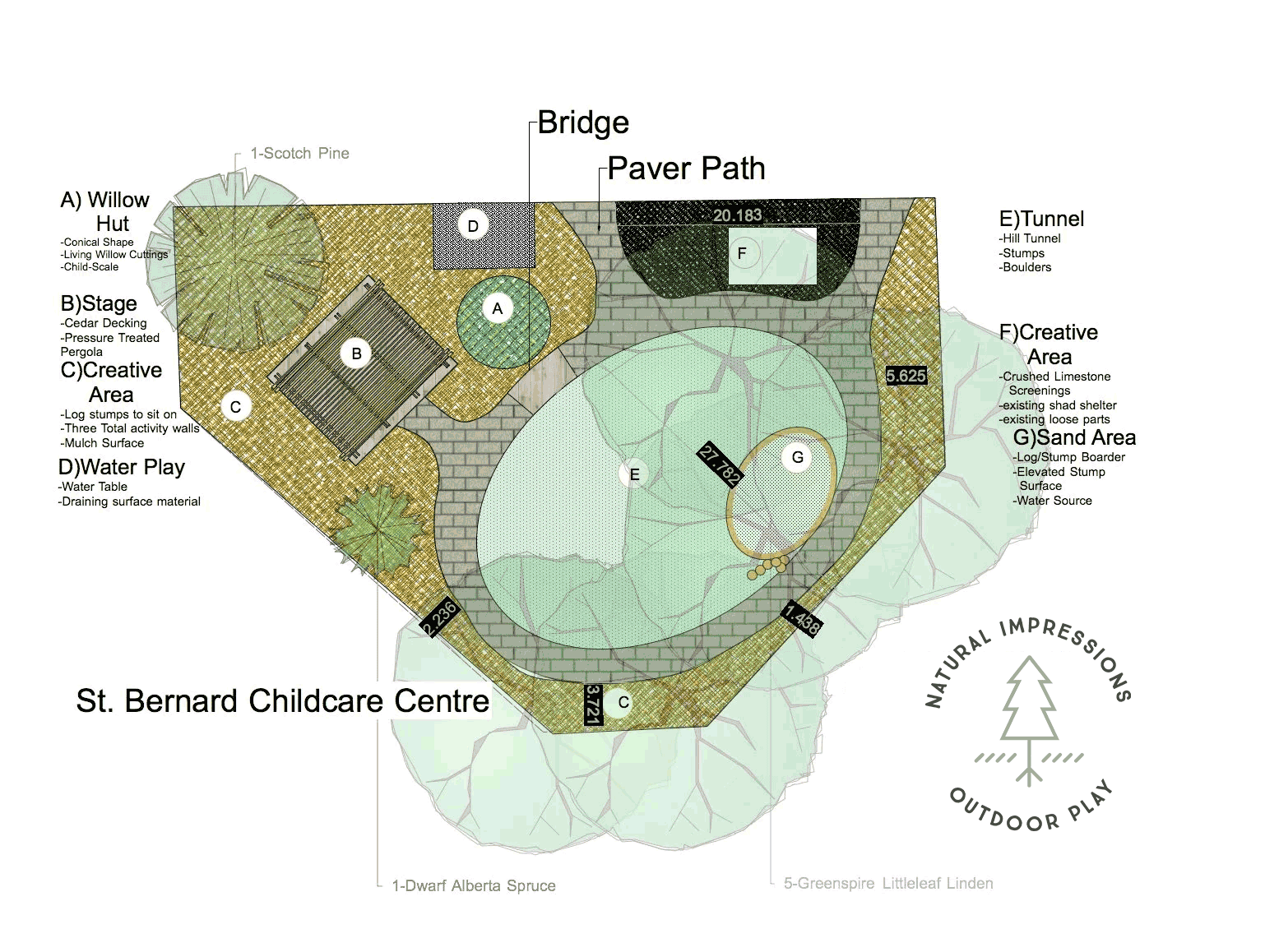 Landscape plan for St. Bernard Childcare Centre, by Natural Impressions Outdoor Play